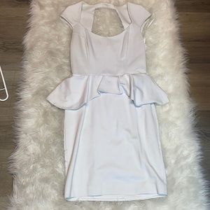 White peplum dress